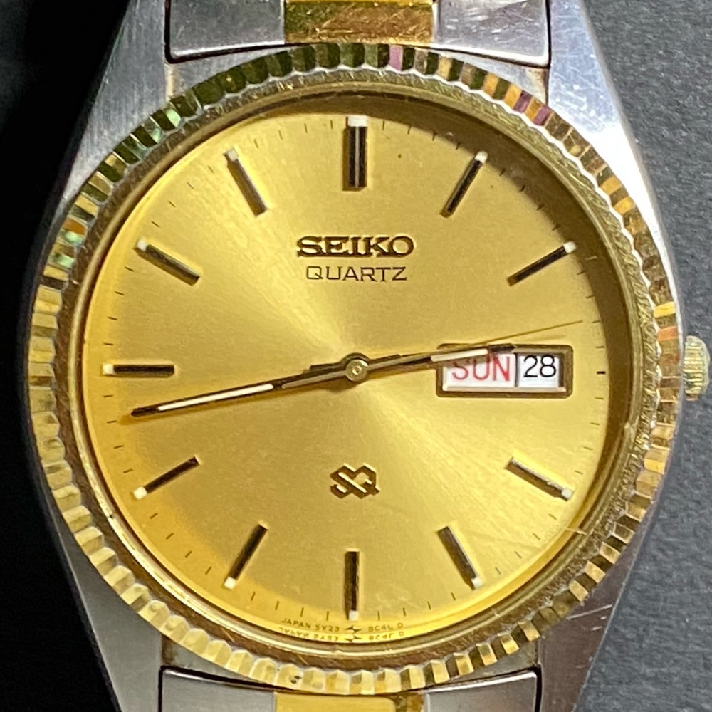 Vintage Seiko SQ Men’s Day Date Watch